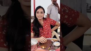 Srinidhi Shetty eating food in shooting location /#srinidhishetty #kgfchapter2 #shorts