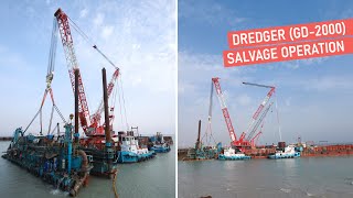 Terex CC8800 1  Dredger GD 2000 Salvage operation @ Subiya, North Kuwait