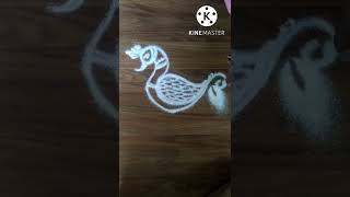 2022 Peacock Rangoli For Navratri | Dussehra Rangoli| Diwali Special Rangoli | #shorts #shortvideo