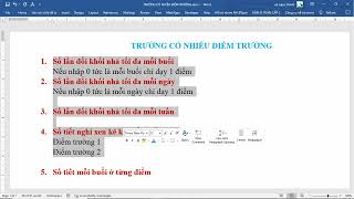 Các ràng buộc cho trường học có nhiều điểm trường, nhiều cơ sở nhiều khối nhà bằng phần mềm fet