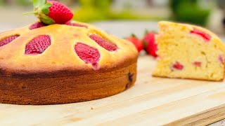 Delicious fresh  strawberry cake , It’s soo easy to make  and perfect for Tea