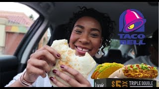 NEW TACO BELL TRIPLE DOUBLE CRUNCH WRAP BOX MUKBANG ꟾ ELITE THE PHOENIX