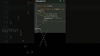 Cross pattern java programing #javapattern #coding #javaprogramming  #cpattern #python #javascipt