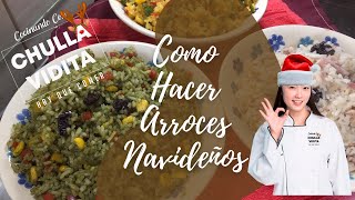 🔴Como Hacer Arroz Navideño 🍚 / Trilogía de Arroces Navideño