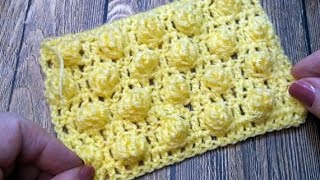 Узор крючком. Шишечки. Crochet pattern. Bumps