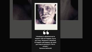 Ramana Maharshi on DESTINY and FREE WILL ILLUSION