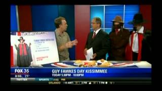 Guy Fawkes 2013 on Channel Fox 35 Orlando, FL