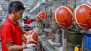 Bouncing into Creation:  How Basketballs  are made in factory