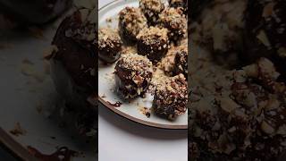 Healthy Holiday Dessert | Ferrero Protein Balls | Bit Healthier #vegan #chocolate #short #easyrecipe