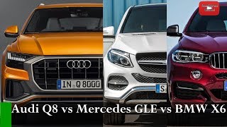 Test Comparativo 2019 Audi Q8 Vs Mercedes GLE Coupe Vs BMW X6 Interior Exterior and Drive | 0380