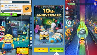 Minion Rush Special Mission 10th Anniversary Stage 1 Collecting Rocket Parts Run#777 @De_Epic