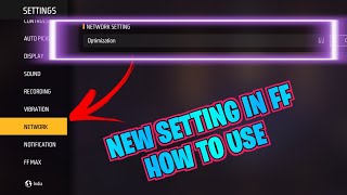 New Settings in Free Fire | Network Setting in Free Fire | Free Fire New Network Setting