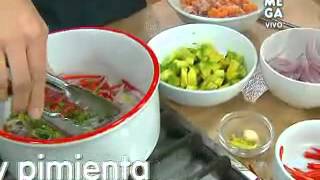 Ceviche de salmón con  palta Hass ( tv chile )