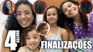 4 FINALIZAÇÕES EM 4 TIPOS DE CACHOS DIFERENTES COM O CREME JUBA! | Ludmila Reis