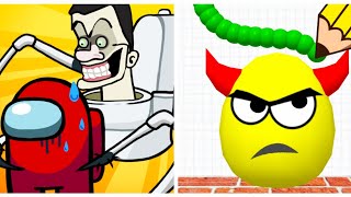 Draw To Smash vs Impostor Choice: Toilet / Satisfying Mobile Gameplay 2024