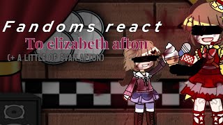 Fandoms react to elizabeth afton || FNAF || GACHA || READ DESC || KIO☆