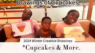 Cupcakes Drawing | Winter Creative Artwork