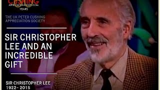 Christopher Lee Receives Special Gift