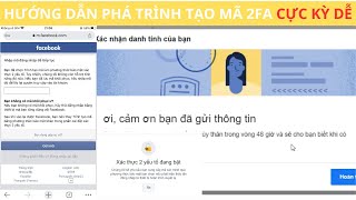 Cách Lấy Trình Tạo Mã Facebook Khi Bị Hack By Hoàng Thạch Support