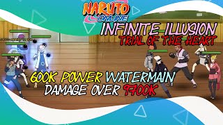 Naruto Online: Infinite illusion Trial of the Heart 600k power watermain damage over 9700k F2P