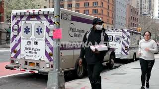 Outdoor NYC Hospitals During COVID Lockdown | New York City Pandemic Footage