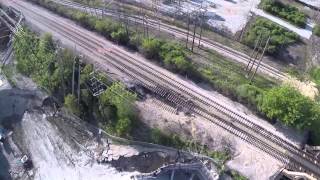 (Day 2)Embankment Collapsed Under Skokie Swift Train Tracks  (Y6 Drone Footage)