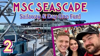 MSC Seascape: Sailaway, night 1 dinner, & the glow party! | PART 2, September 2023