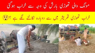 Moong Farming in Punjab/ مونگ تھوڑی کی تھریشر لگئ ہے