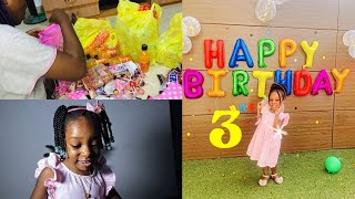 Birthday vlog: Busola’s 3rd Birthday Party | 1st Birthday in School