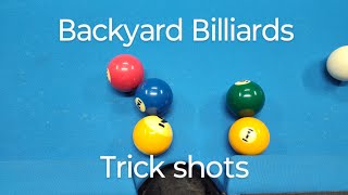 backyard Billiards trick shots #billiards #apapoolleague #snooker