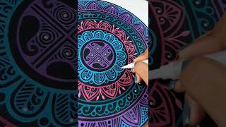 Mandala art on Canvas | She Draws #shorts