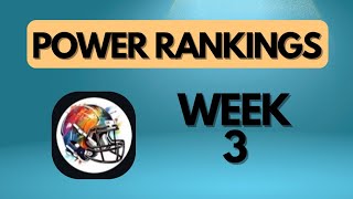 Power Rankings after Week 3 🏈