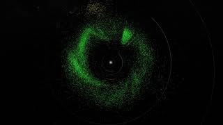 Asteroid discoveries birdseye view - Google + Asteroid Institute April 30, 2024