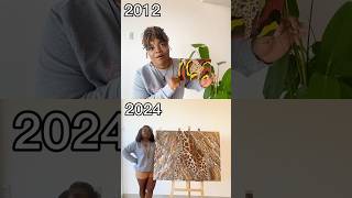 🎨 Canvas Art THEN vs NOW #Giraffe SUBSCRIBE