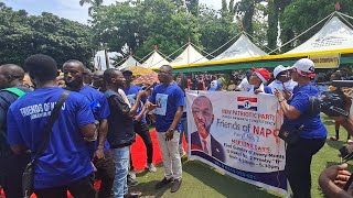 Huge crowd at Asantehene's palace for N.p.p. vice president awaiting and vice pres. Dr. Bawumia