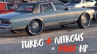 TURBO AND NITROUS BOX CHEVY LAYS DOWN BIG POWER POWER ON THE DYNO