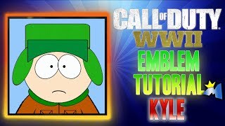 Kyle ( South Park ) G-Rated - Call of Duty COD WW2 WWII ( EASY ) Emblem Tutorial