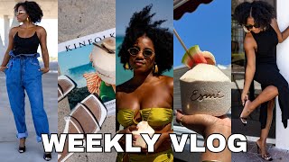 my natural hair routine, new spring makeup + fashion & getting kicked out weekly vlog ❤︎