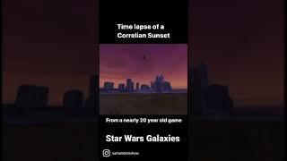 A sunset on Corellia timelapse in Star Wars Galaxies, the classic MMORPG #Shorts