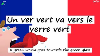 🇫🇷 French TONGUE TWISTERS for beginners - VIRELANGUES en Français 😜🤪😜 🇫🇷