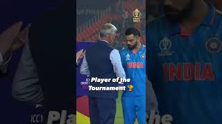 Cricket world cup 2023 player of the tournament Virat Kohli #viral #trending #shorts