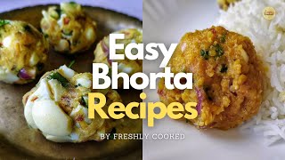 2 Easy Bhorta Recipes Anyone Can Make | Dim-alur Bhorta Recipe | Masoor Daler Bhorta Recipe |