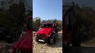 Off-roading With Red Thar in desert #offroading #shorts