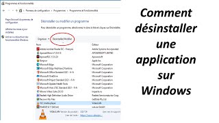 Comment désinstaller une application sur Windows?