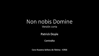 Non nobis Domine - Versión corta - Contralto