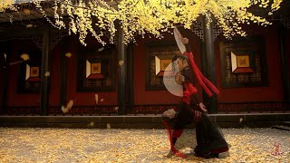 Chinese Classical Fan Dance, Dance with the gingko leaves（improvisation）即兴创作《银杏一扇》