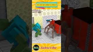 Jangan Biarkan Zombie & Charles Masuk #dubbing #minecraft #roblox #skibiditoilet #funny #shortvideo