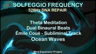 528 Hz DNA Repair | Dual Binaural Beats | Theta Frequencies | Emile Coue Subluminal Track