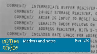 Mother of All Demos – Markers and notes