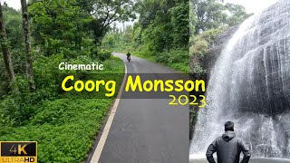 Coorg Monsoon Travel video cinematic-4K | Road trip from Bangalore |Chelavara Falls| @rajusquest​